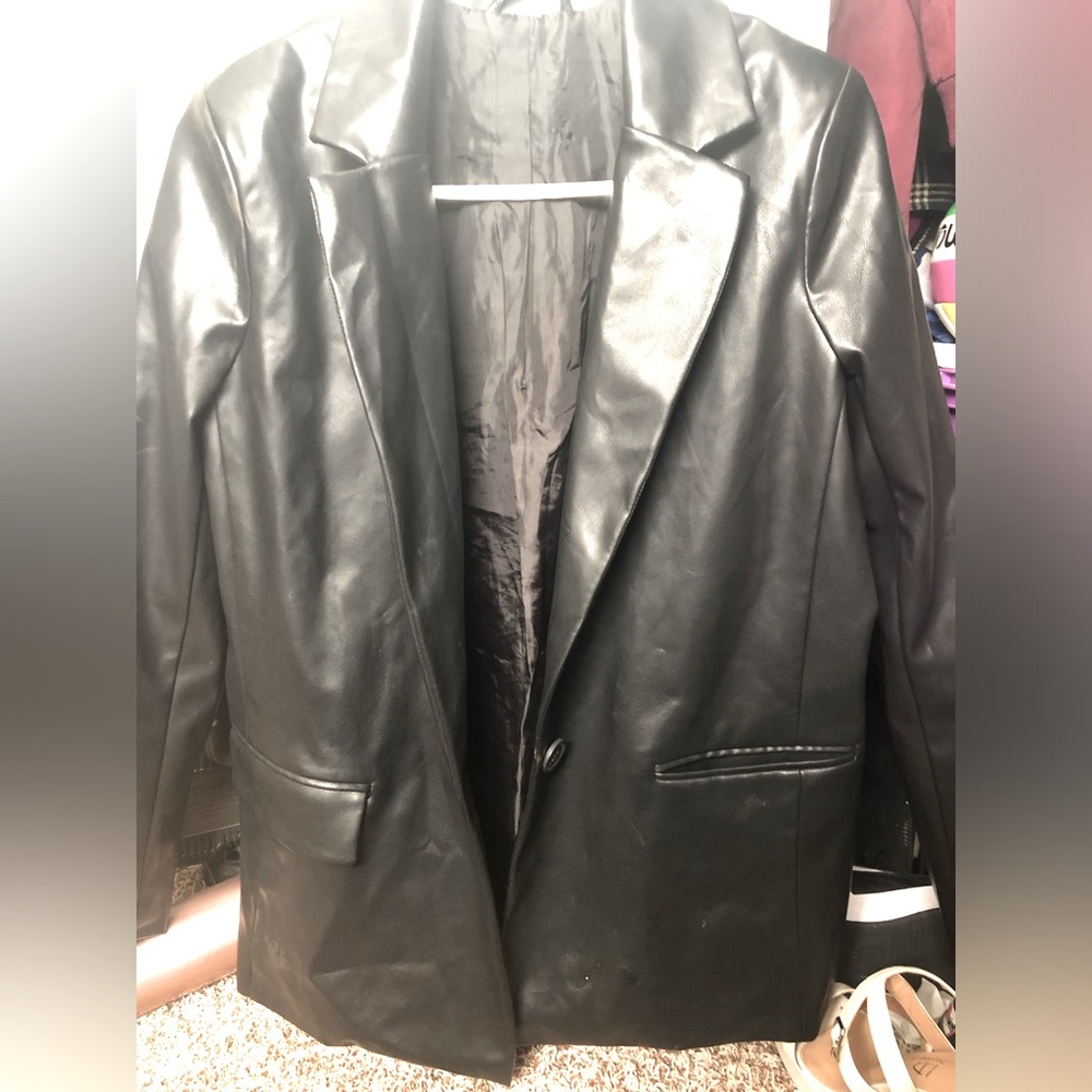 M/L Faux Leather Jacket